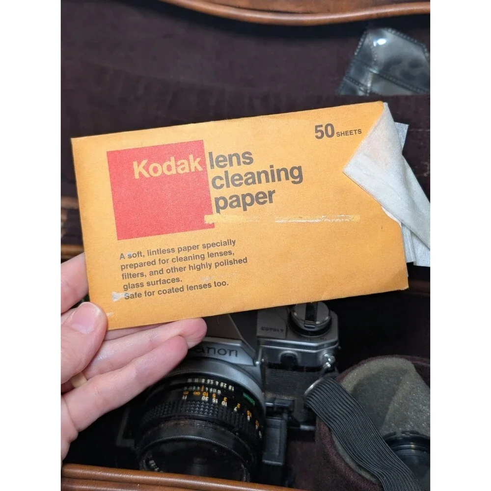 Canon AT-1 35mm Film Camera + 50mm f/1.8 Lens and Vivitar 75-205mm f/3.8 lens